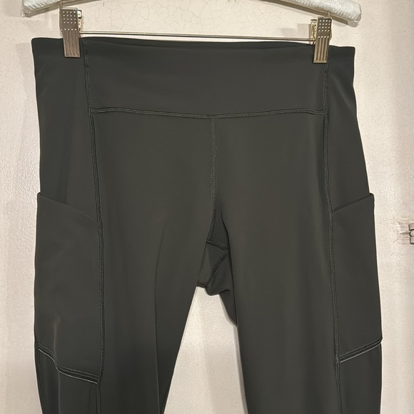 Brand new LULULEMON khaki green full length leggings with deep side pockets Sz.8 - Picture 4 of 14